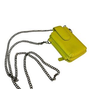 Danier Yellow Leather Crossbody Bag